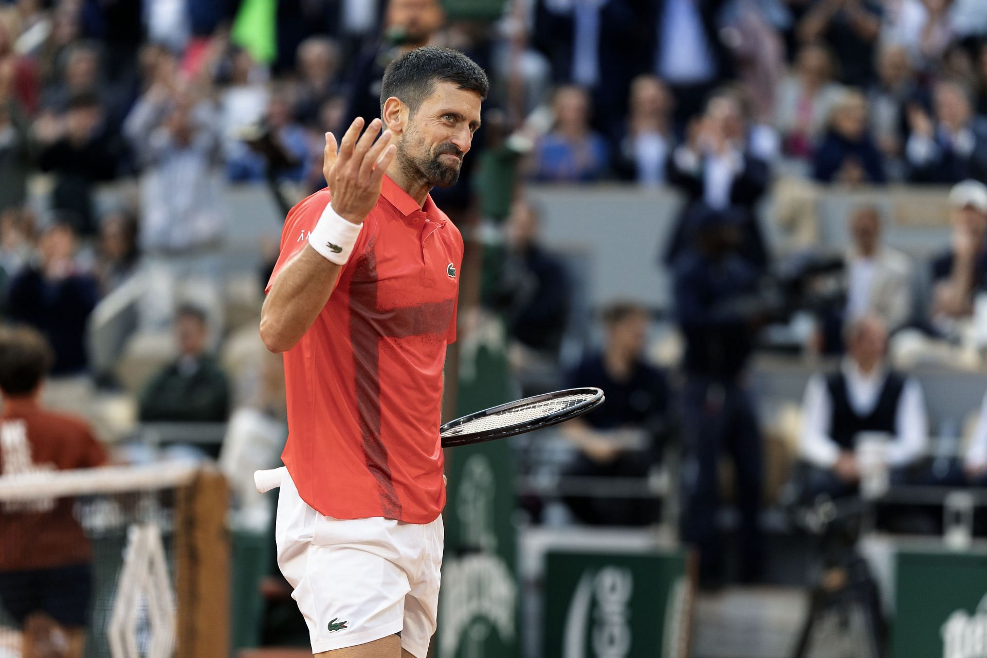Djokovic at the French Open Tennis Tournament. Roland-Garros 2025. - Source: Getty